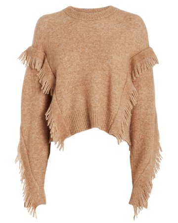 Fringe Wool-Blend Sweater