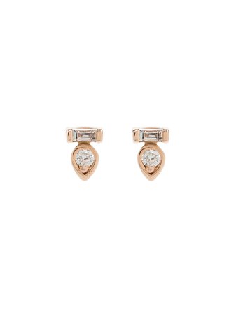 Dana Rebecca Designs 14kt Rose Gold Diamond Stud Earrings - Farfetch