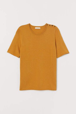 Fine-knit Top - Yellow