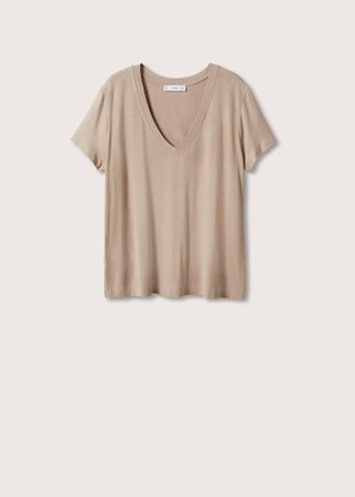 V-neck t-shirt - Women | Mango USA