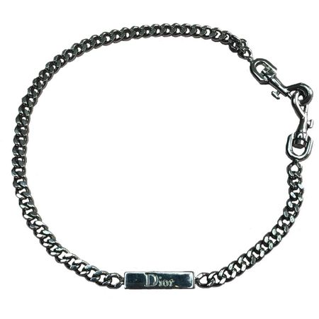 Christian Dior hardcore chain logo choker necklace,... - Depop