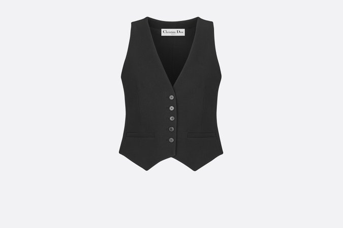 Vest Black Wool and Silk - Ready-to-wear - Woman | DIOR