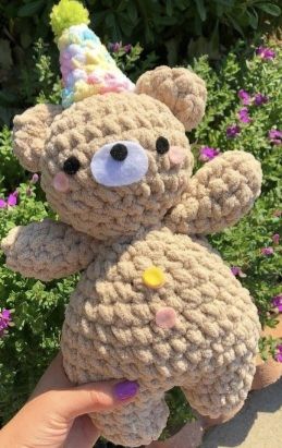 crochet celebration bear