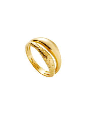 Missoma - Serpent Textured Double Stacking Ring