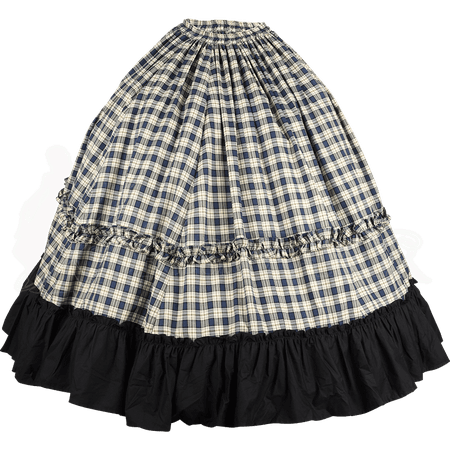Plaid Civil War Skirt - MCI-768 by Medieval and Renaissance Clothing, Handmade Clothing and Custom Medieval Clothing by Your Dressmaker