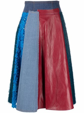 Andersson Bell Panelled Midi Skirt - Farfetch