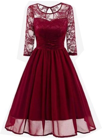greuna|burgundy dress