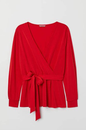H&M+ Wrapover Top - Red