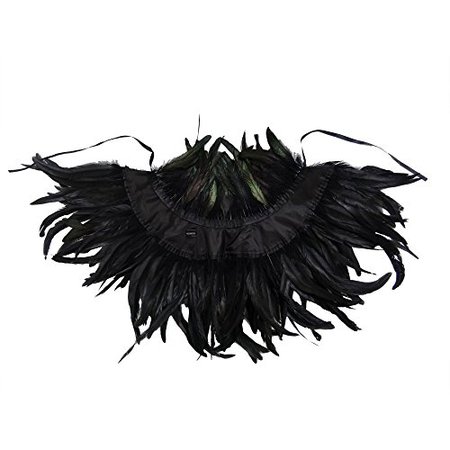 Goth / Gothic Feather Shawl / Cape / Collar