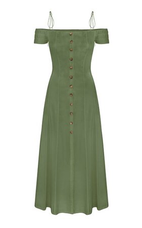 Lesly Off-The-Shoulder Cotton Midi Dress By Anna October | Moda Operandi