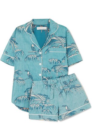 Desmond & Dempsey | Printed cotton-voile pajama set | NET-A-PORTER.COM