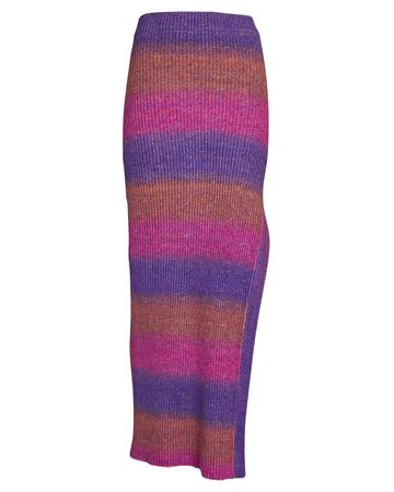 Simon Miller Jawa Striped Knit Midi Skirt | INTERMIX®