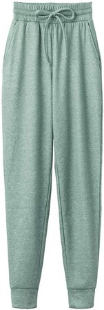 Amazon.com: urbandaizy 35053 Women's Melange Velboa Jogger Sweatpants Pockets Elastic Waistband Almond S: Clothing