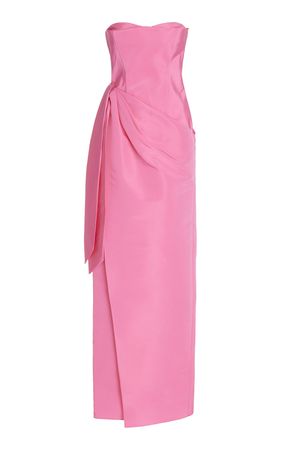Exclusive Knotted Silk-Faille Bustier Maxi Dress By Rosie Assoulin | Moda Operandi