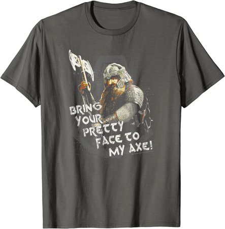 Amazon.com: Lord of the Rings Gimli Pretty Face T-Shirt: Clothing