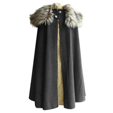 2020 Litthing Medieval Mens Winter Cape Coat Vintage Coat Gothic Style Fur Collar Cape Cloak Jon Snow Costume From Qianancompanys, $47.02 | DHgate.Com