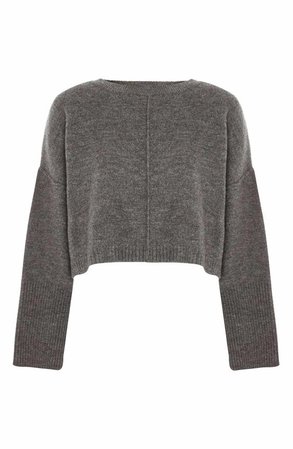 Topshop Wide Sleeve Crop Sweater