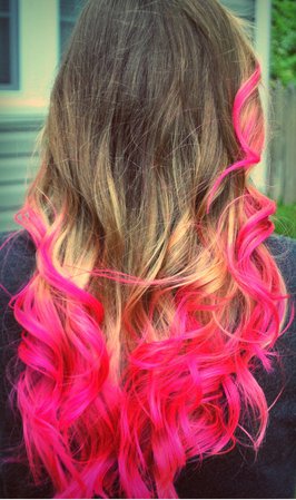 ombre+hair+curly+hair+pink+hair+pink+tips+dye+your+hair.jpg (521×880)