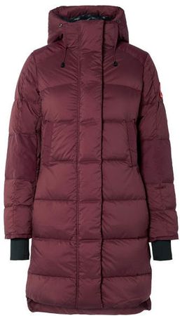 Alliston Hooded Quilted Shell Down Coat - Plum