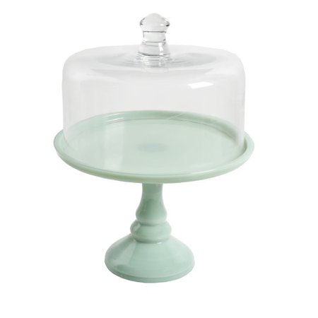 The Pioneer Woman Timeless Beauty 10-Inch Mint Green Cake Stand with Glass Cover - Walmart.com - Walmart.com