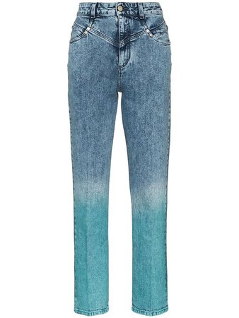 Stella McCartney high-waisted ombré jeans - Blue