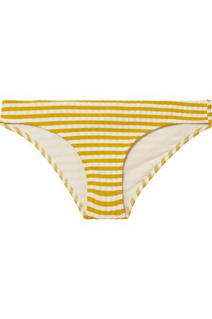 Solid & Striped | The Elle striped ribbed stretch-knit bikini briefs | NET-A-PORTER.COM