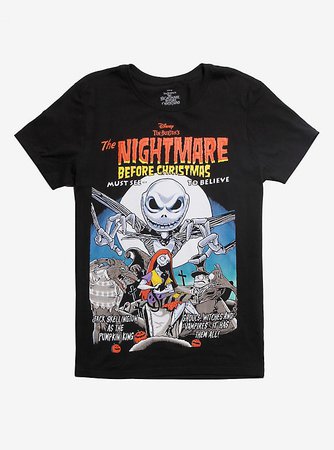 The Nightmare Before Christmas Vintage Movie Poster T-Shirt