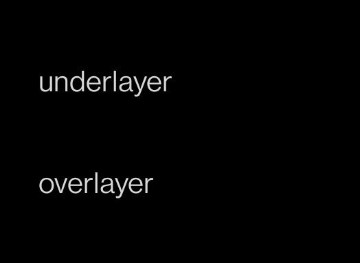 Underlayer Overlayer Text