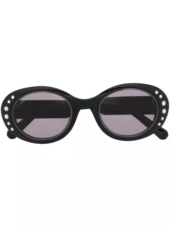 Swarovski crystal-embellished oval-frame Sunglasses - Farfetch