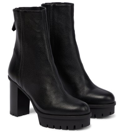 Aquazzura - Francoise 60 leather ankle boots | Mytheresa