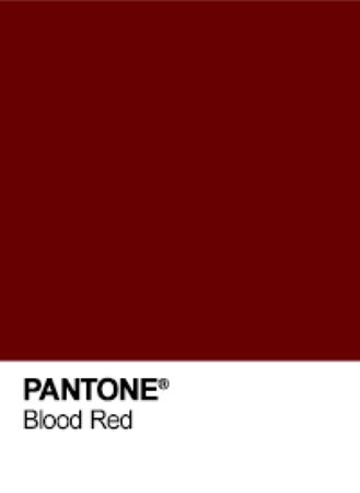 Pantone color blood red