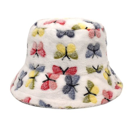 Butterfly Faux Fur Bucket Hat | Own Saviour