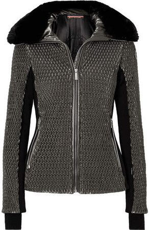 Fusalp - Montana Faux Fur-trimmed Quilted Luminescent Ski Jacket - Silver