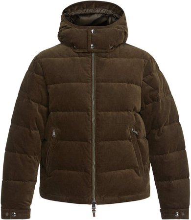 Quilted Corduroy Hooded Puffer Jacket