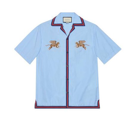 Tiger fil coupé bowling shirt - Gucci Men's Dress Shirts & Sports Shirts 522593Z334L4891