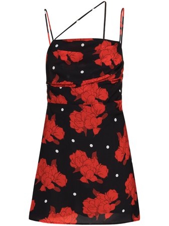 De La Vali Frisco rose-print Mini Dress - Farfetch