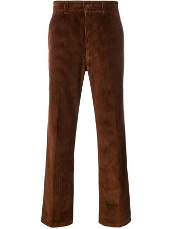 AMI Straight Fit Trousers - Brown