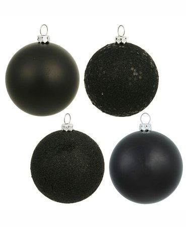 Vickerman Set of 20 2.75" Black Ball Christmas Ornaments