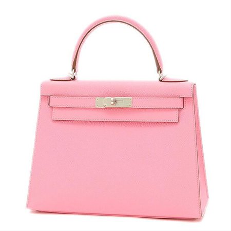 Hermès Kelly 28 Outer Sewing Silver Hardware Handbag Pink / Rose Confetti Epsom Leather Shoulder Bag - Tradesy