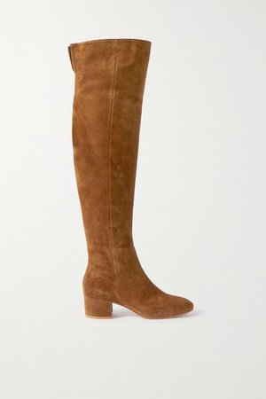 45 Suede Over-the-knee Boots - Tan