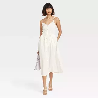 Women's Sleeveless Button-Front Dress - A New Day™ : Target
