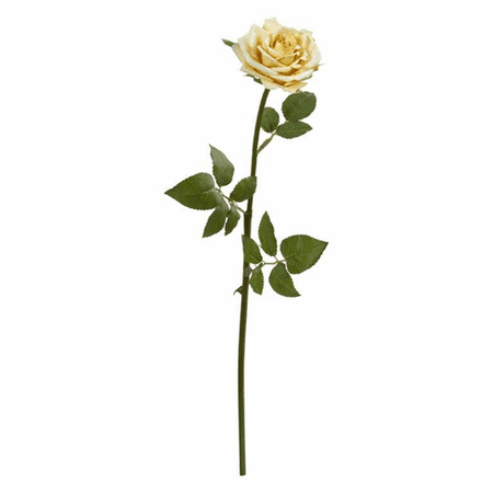 19” Light Yellow Rose Spray Artificial Flower (Set of 12)