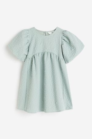 Puff-sleeved Dress - Mint green - Kids | H&M US