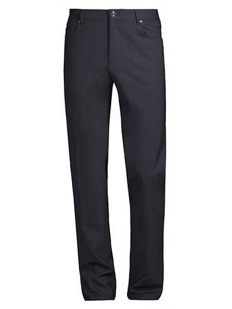 Shop Corneliani Five-Pocket Wool Stretch Pants | Saks Fifth Avenue
