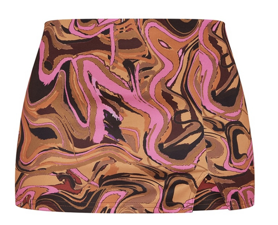 plt pink/brown marble skirt