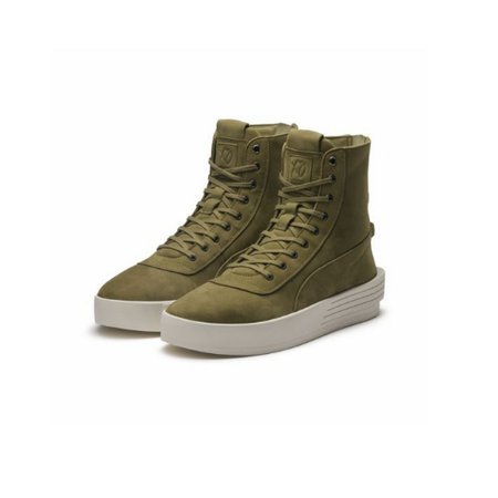 Puma XO Parallel Leather Boot Sneaker Olive Green