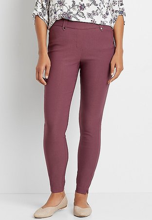 Mauve Bengaline Skinny Ankle Pant | maurices