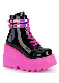 pink wedge boots platform - Google Search