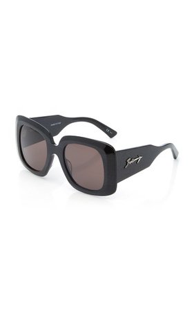 Oversized Square-Frame Acetate Sunglasses By Balenciaga | Moda Operandi