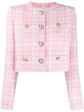 Alessandra Rich | check-tweed cropped jacket
